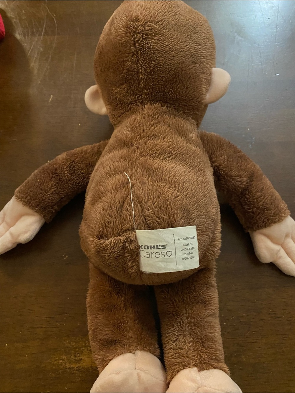 Plush Brown Monkey Stuffed Animal - Picture 2 of 3
